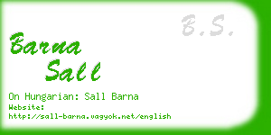 barna sall business card